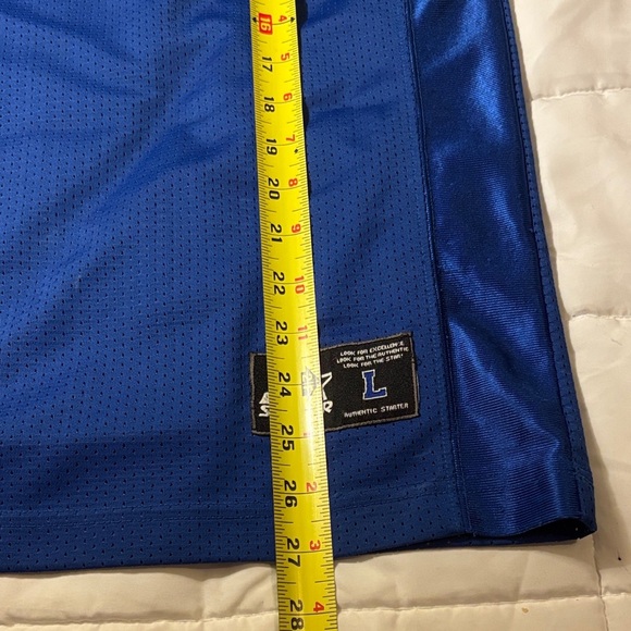 Starter Blue Kansas Jayhawks KU Football Jersey L-14/16 - Picture 8 of 11